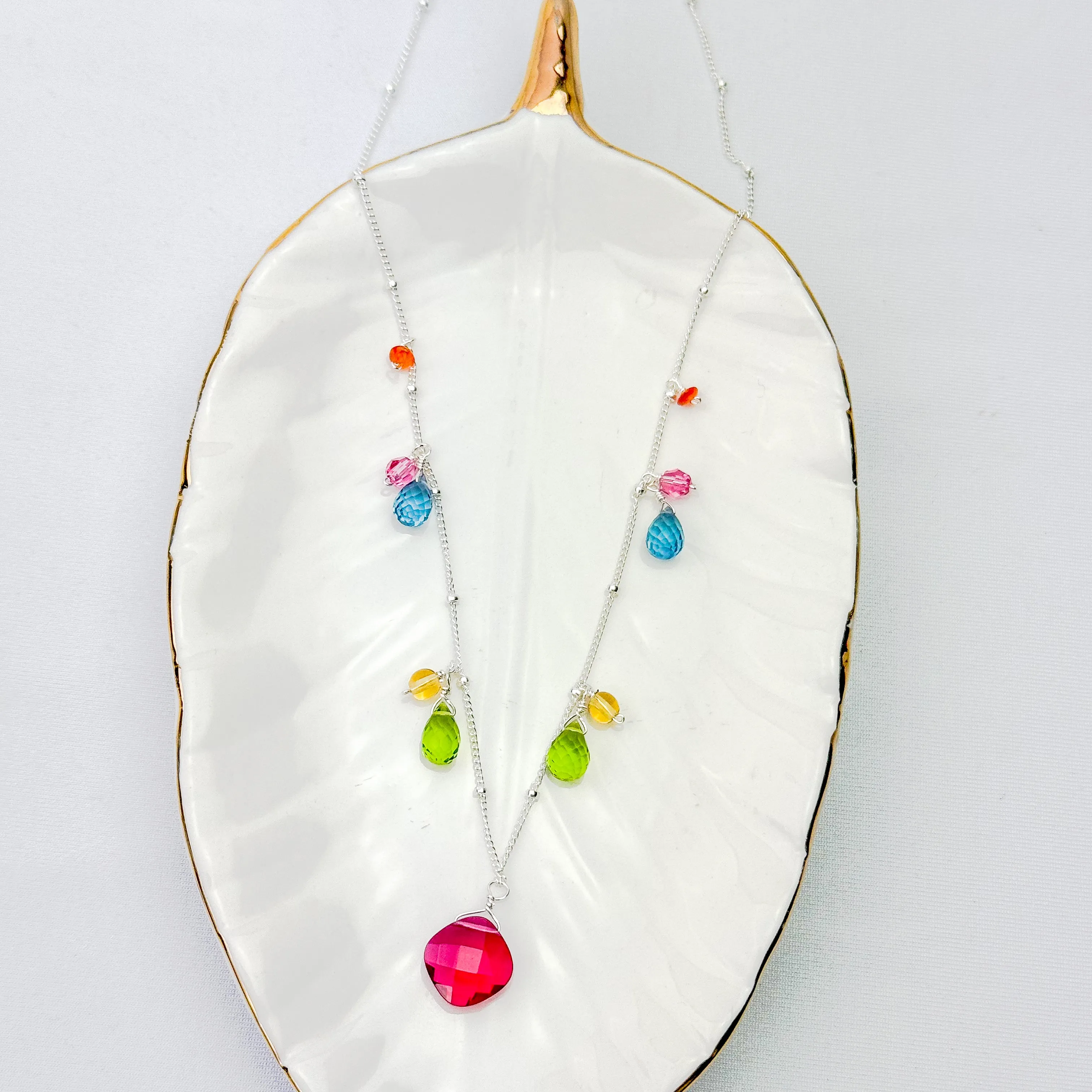 Colorful Zina Classic Gemstone Necklace