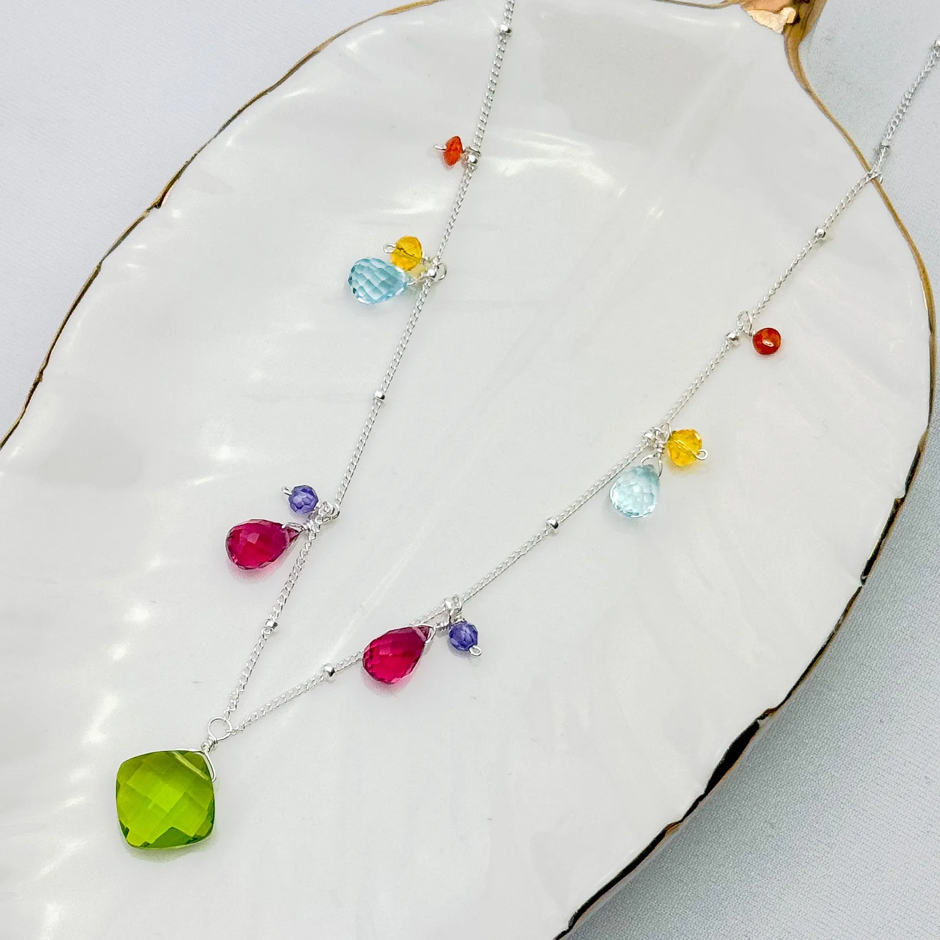 Colorful Zina Classic Gemstone Necklace