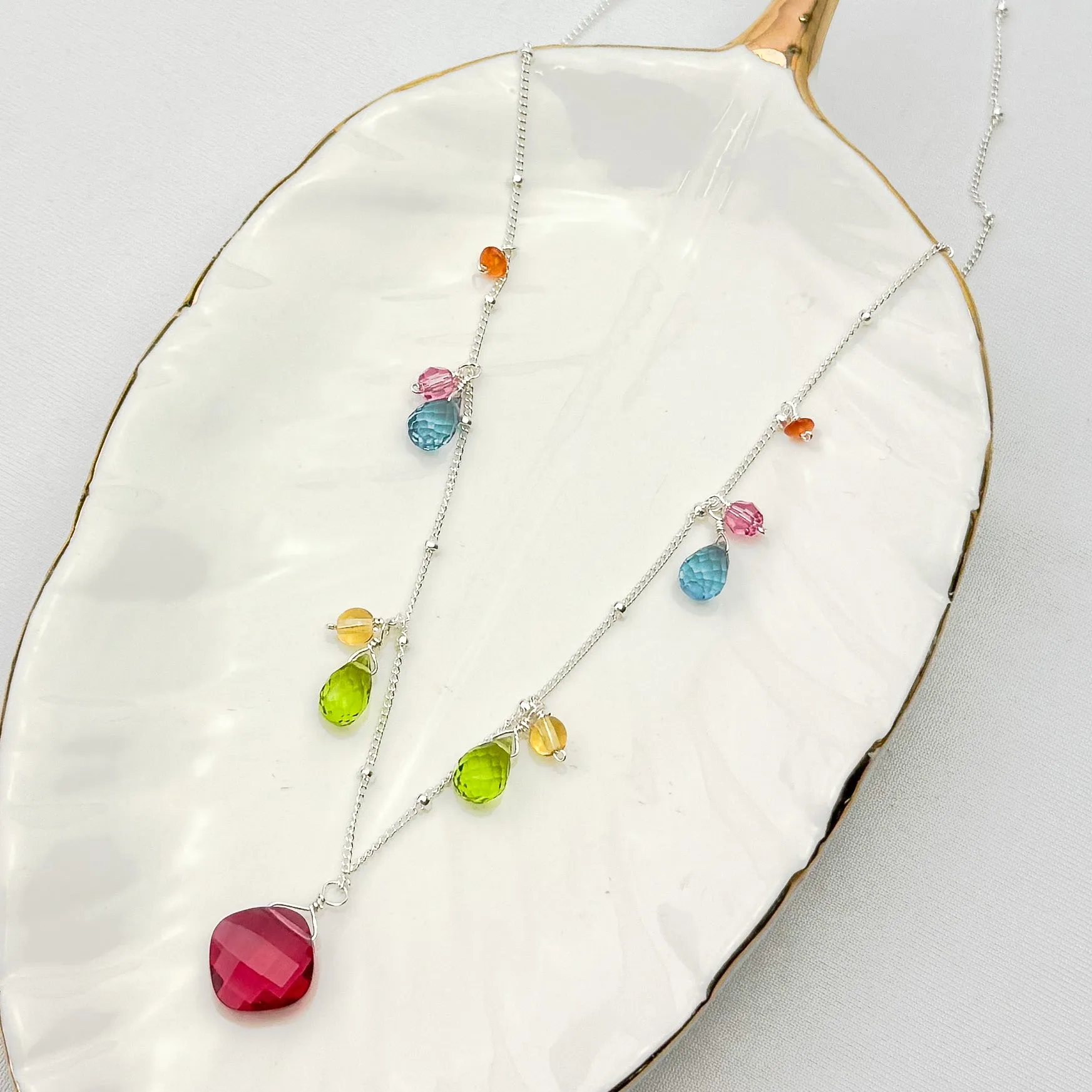 Colorful Zina Classic Gemstone Necklace