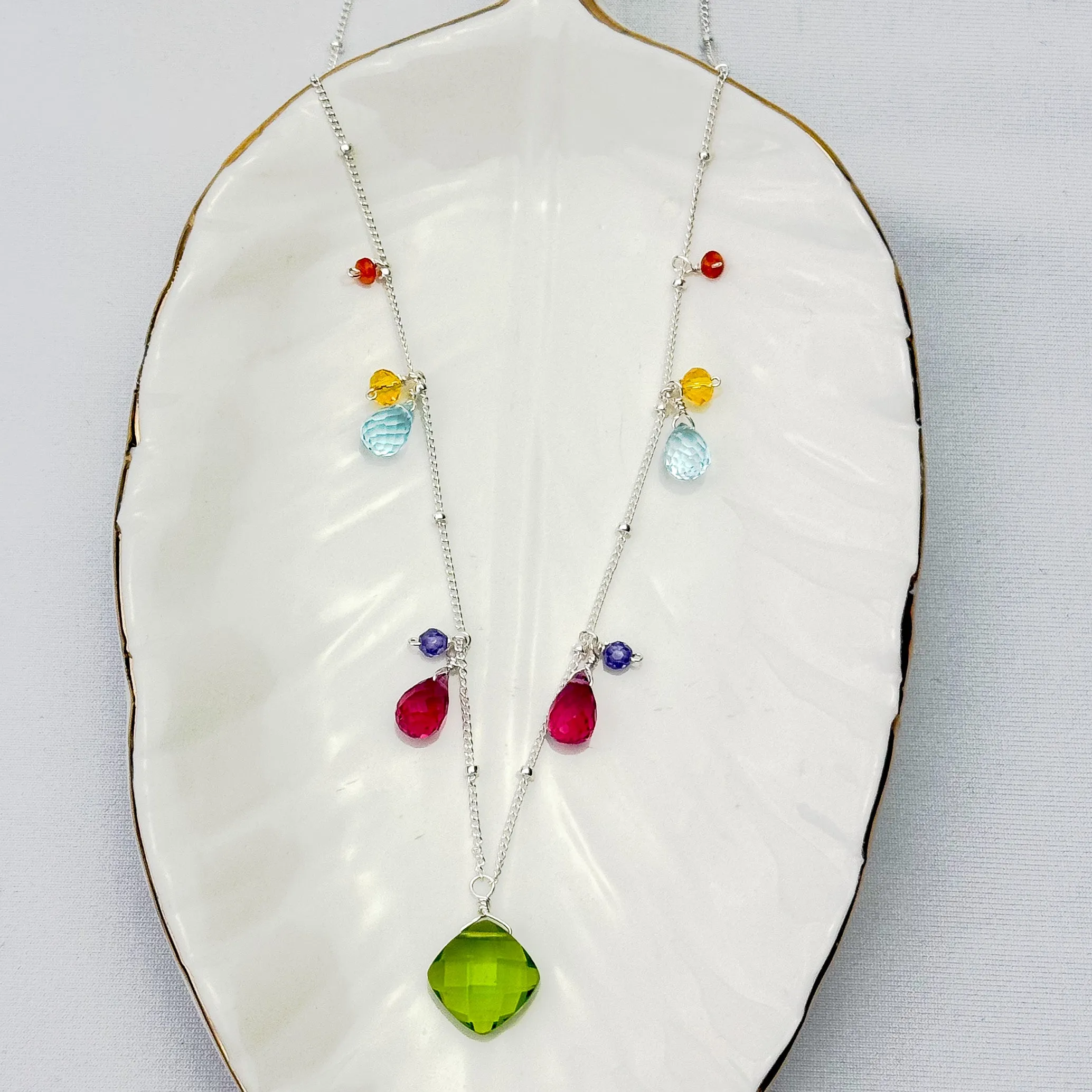 Colorful Zina Classic Gemstone Necklace