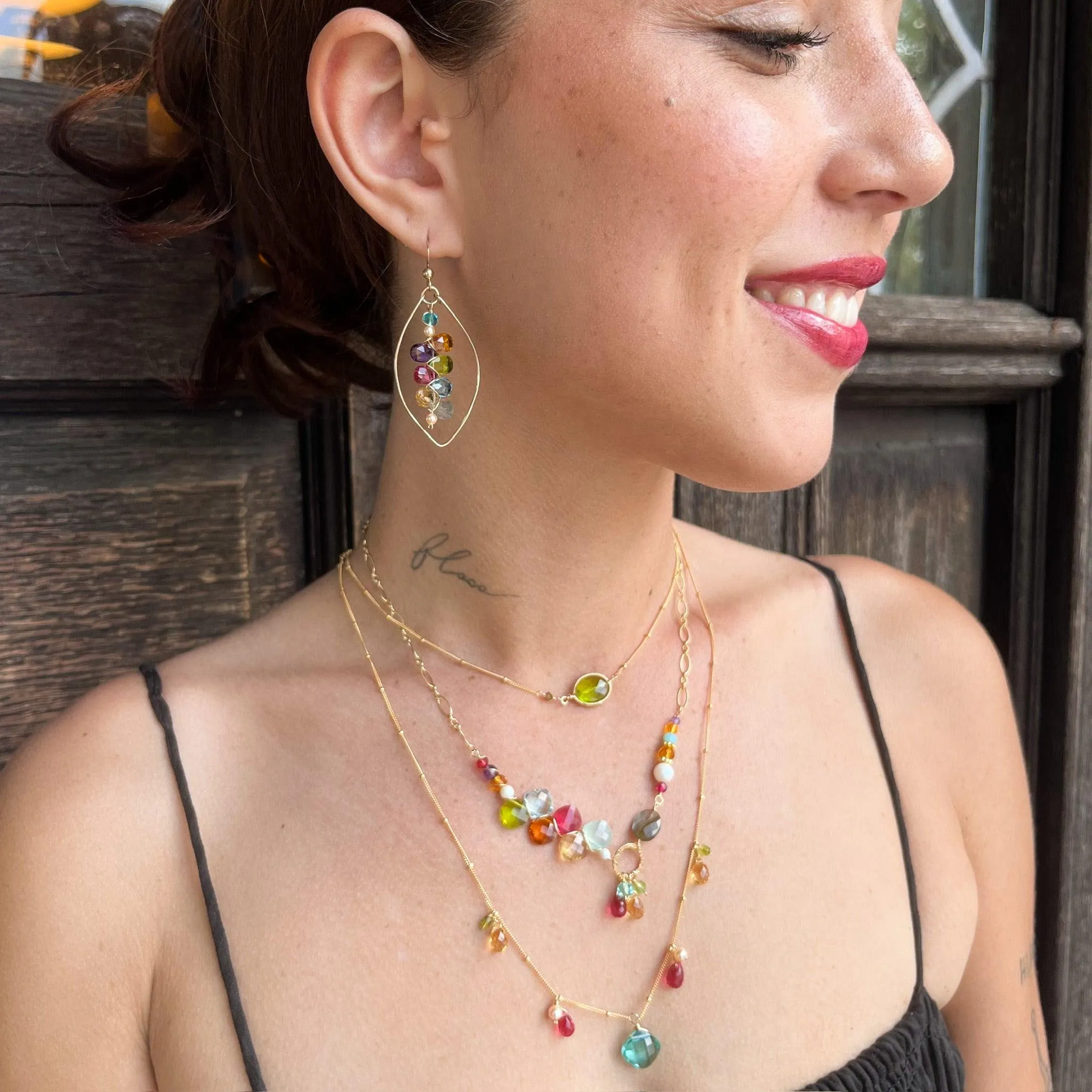 Colorful Zina Classic Gemstone Necklace