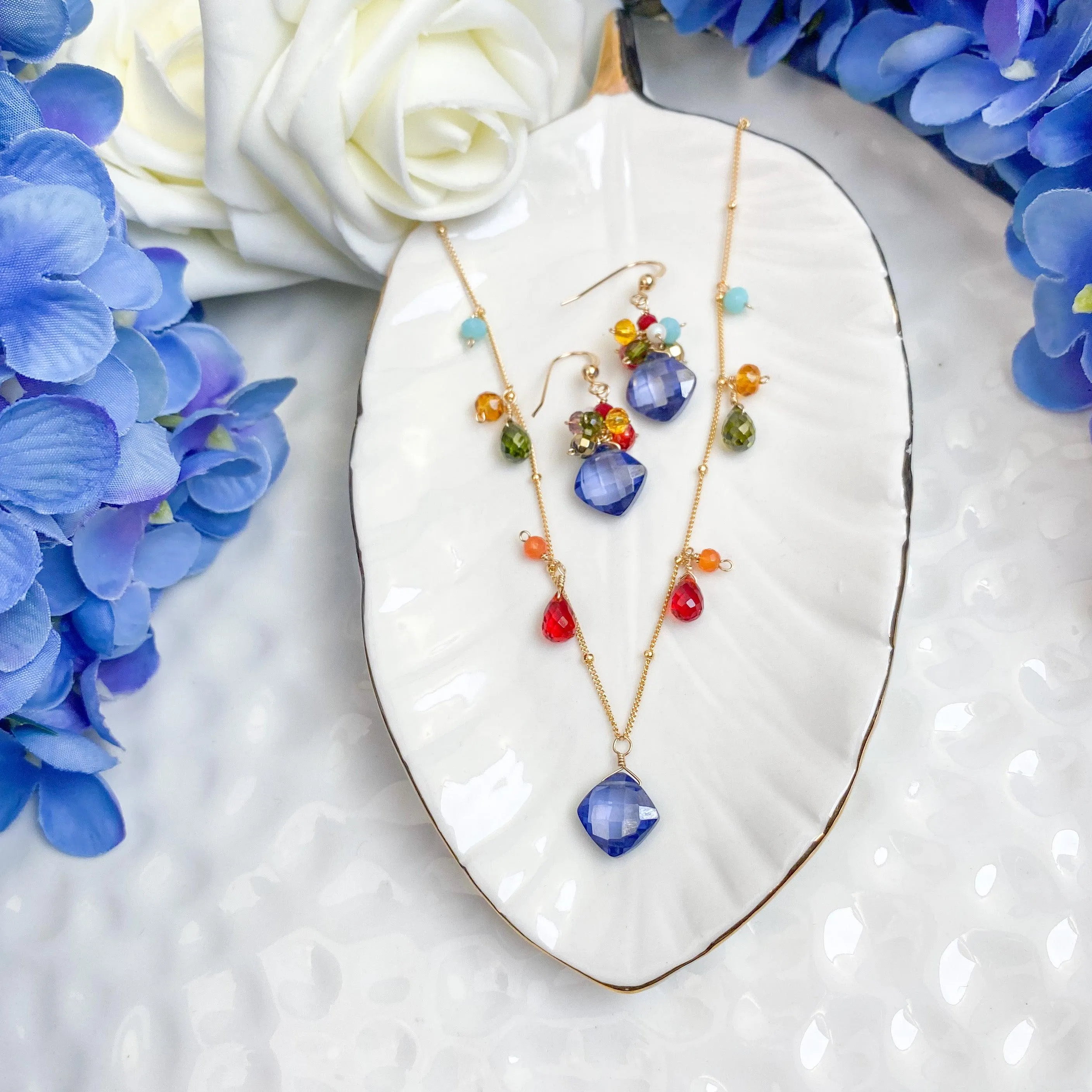 Colorful Zina Classic Gemstone Necklace