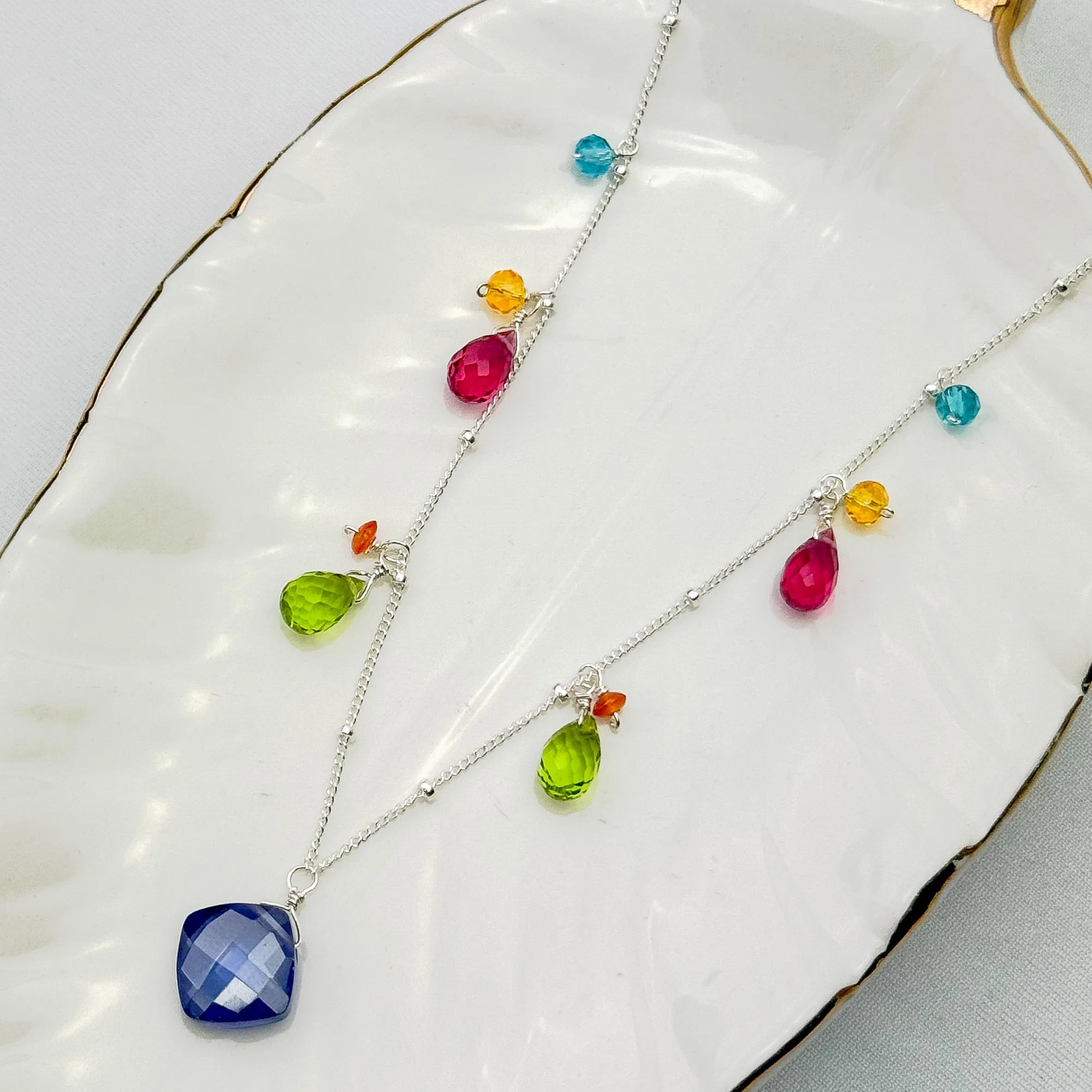 Colorful Zina Classic Gemstone Necklace