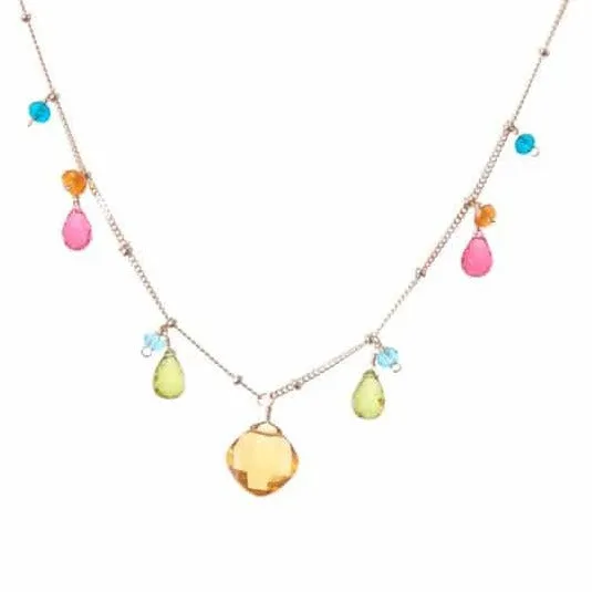 Colorful Zina Classic Gemstone Necklace