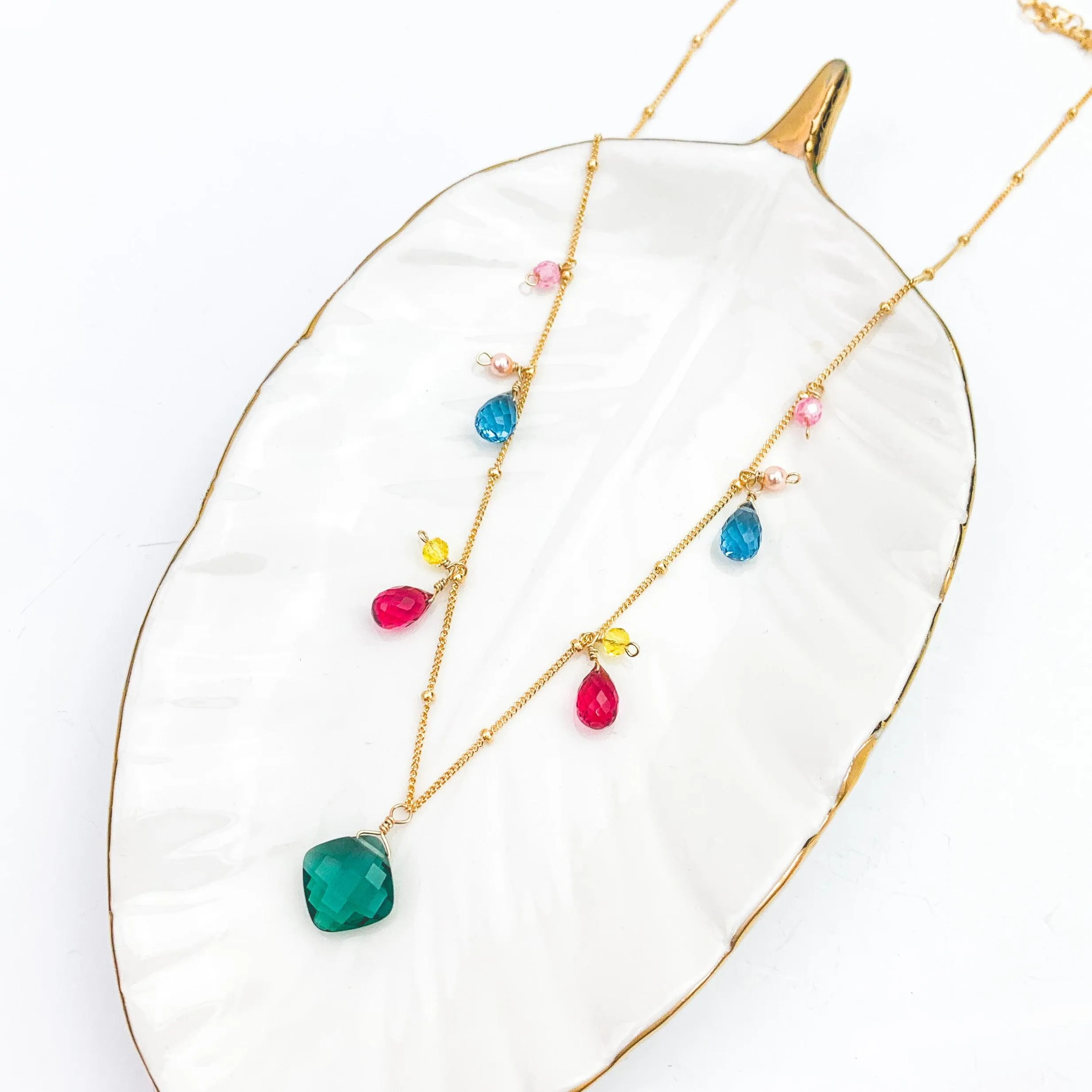 Colorful Zina Classic Gemstone Necklace