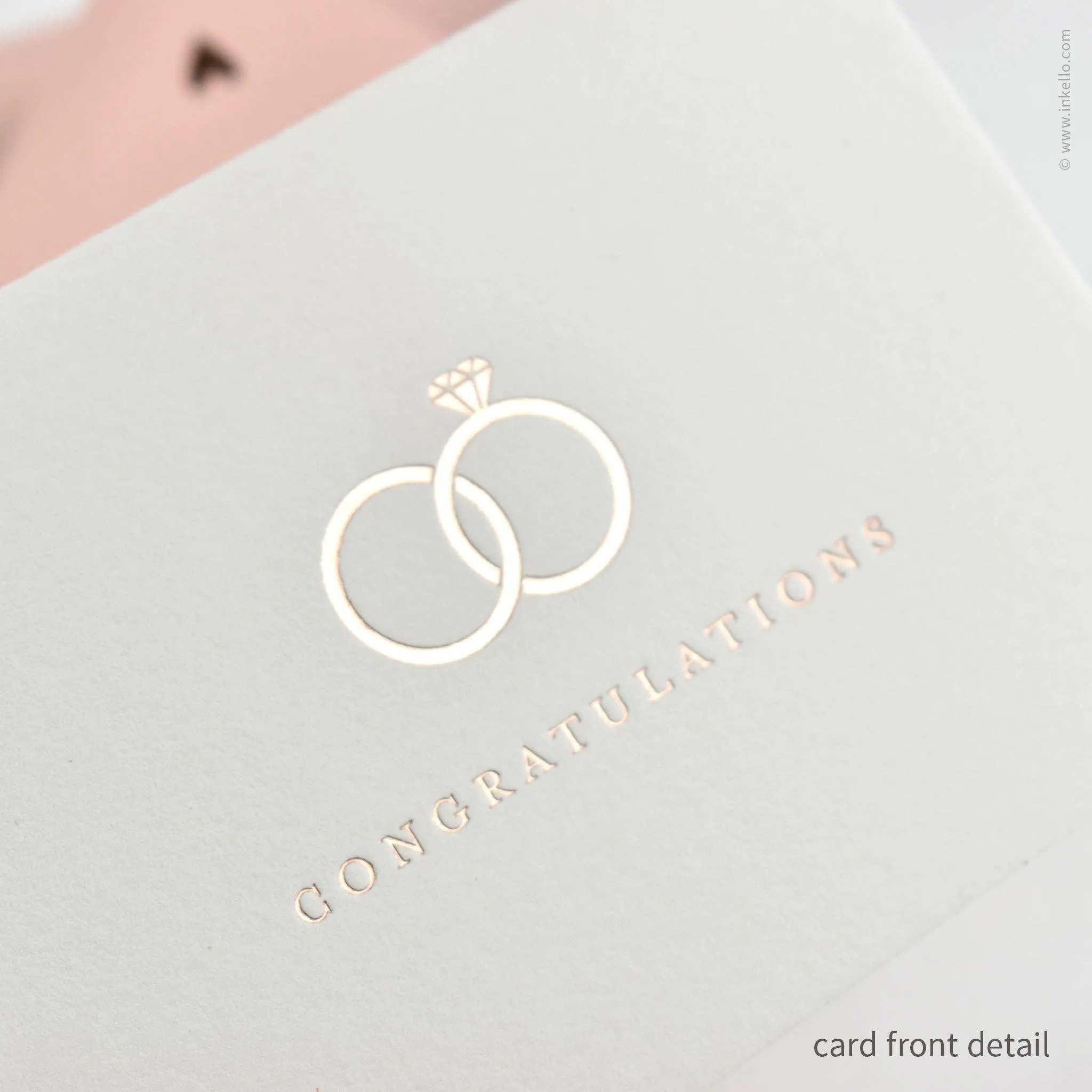 Congratulations Interlocking Wedding Rings Card