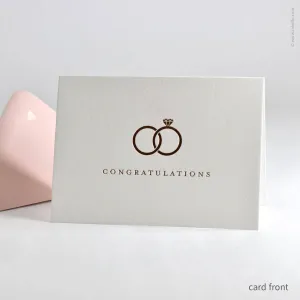 Congratulations Interlocking Wedding Rings Card
