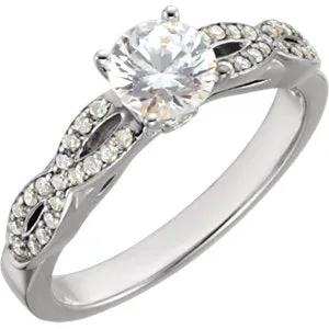Continuum Sterling Silver 3/4 CTW Diamond Engagement Ring