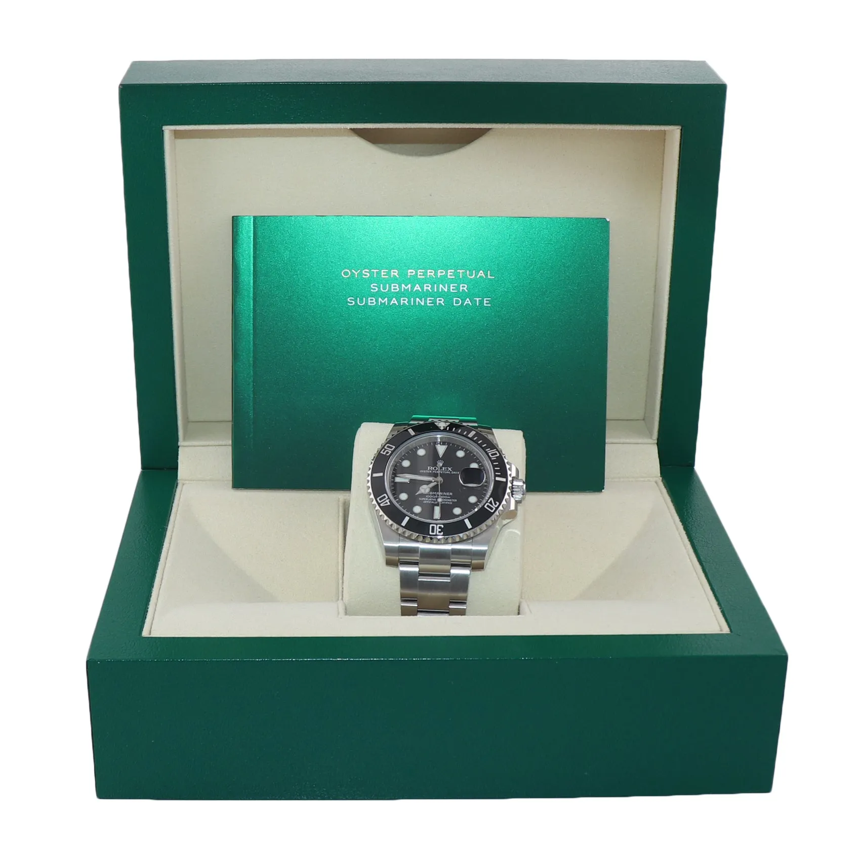 Copy of PAPERS 2016 Rolex Submariner Date 116610 Steel Black Ceramic Bezel Watch Box