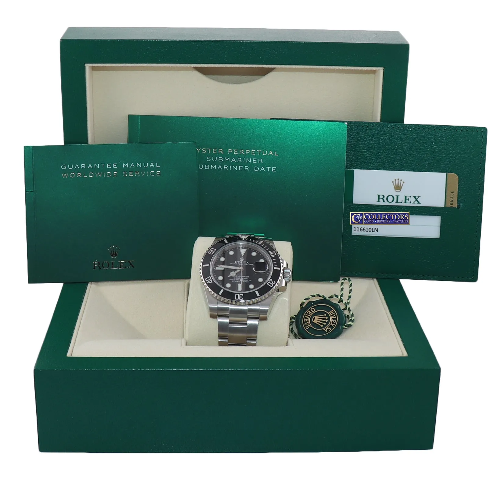 Copy of PAPERS 2016 Rolex Submariner Date 116610 Steel Black Ceramic Bezel Watch Box