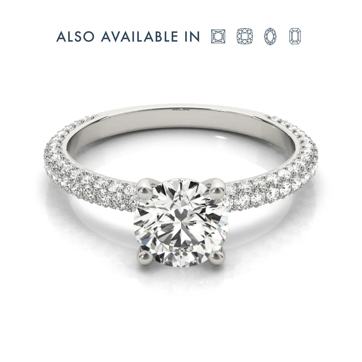 Corinthia Pavé Diamond Engagement Ring