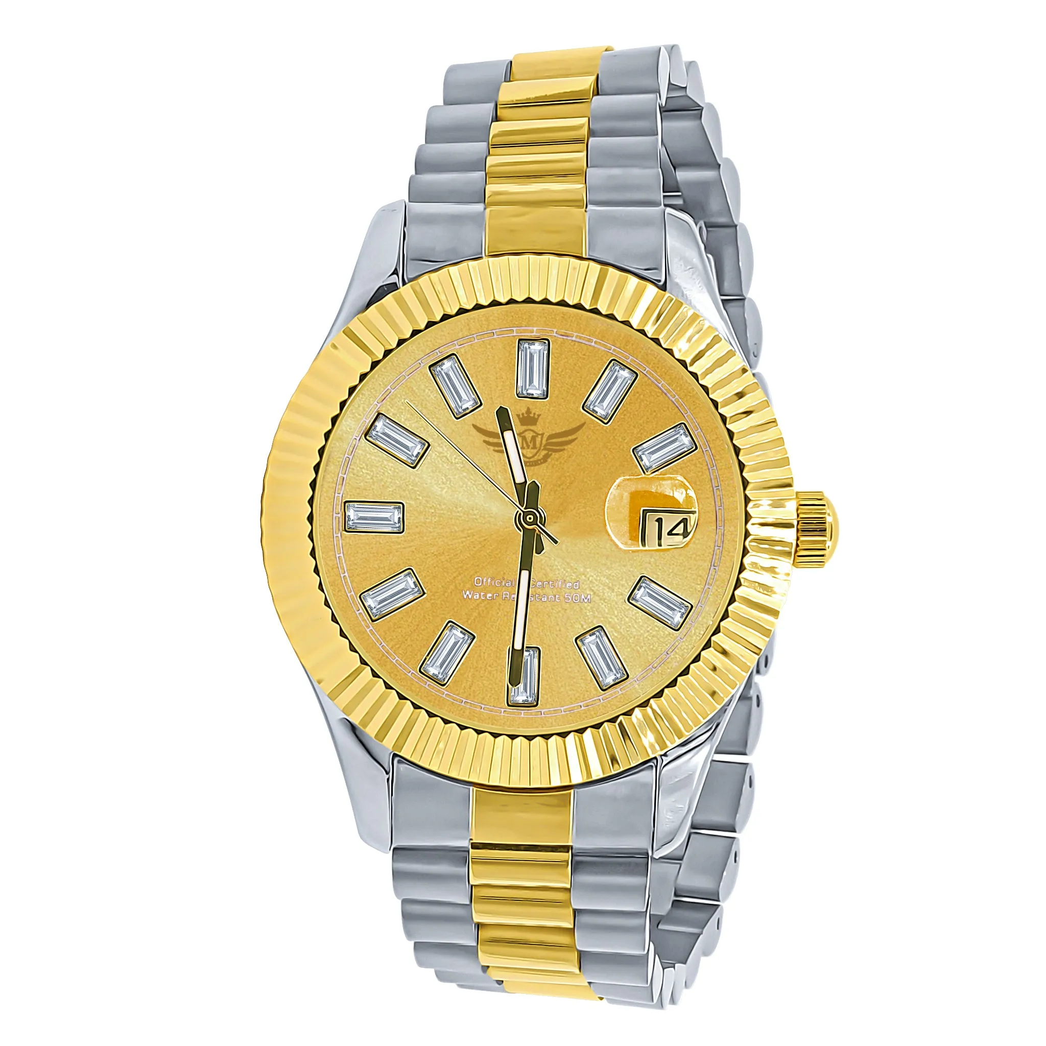 COSMIC STEEL AUTOMATIC CZ WATCH | 5628642