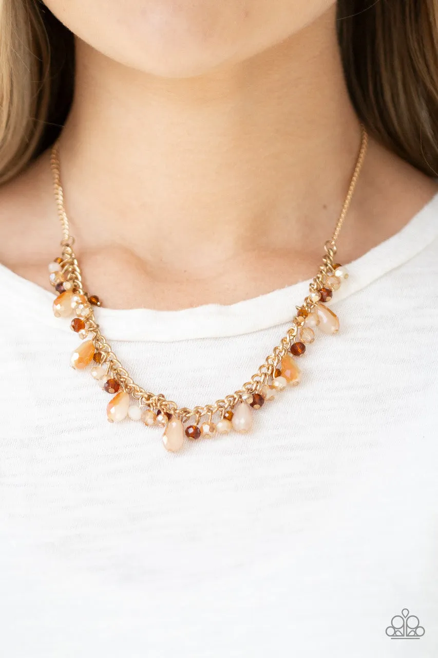 Courageously Catwalk Gold Paparazzi Necklace