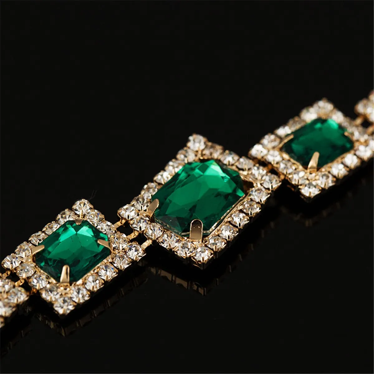 Cubic Zirconia & Crystal 18K Gold-Plated Moon & Stars Cuff Bracelet Set