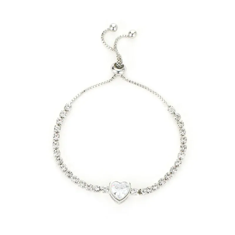 Cubic Zirconia Gold Color Tennis Bracelets For Women Girls Chain Bracelets Jewelry