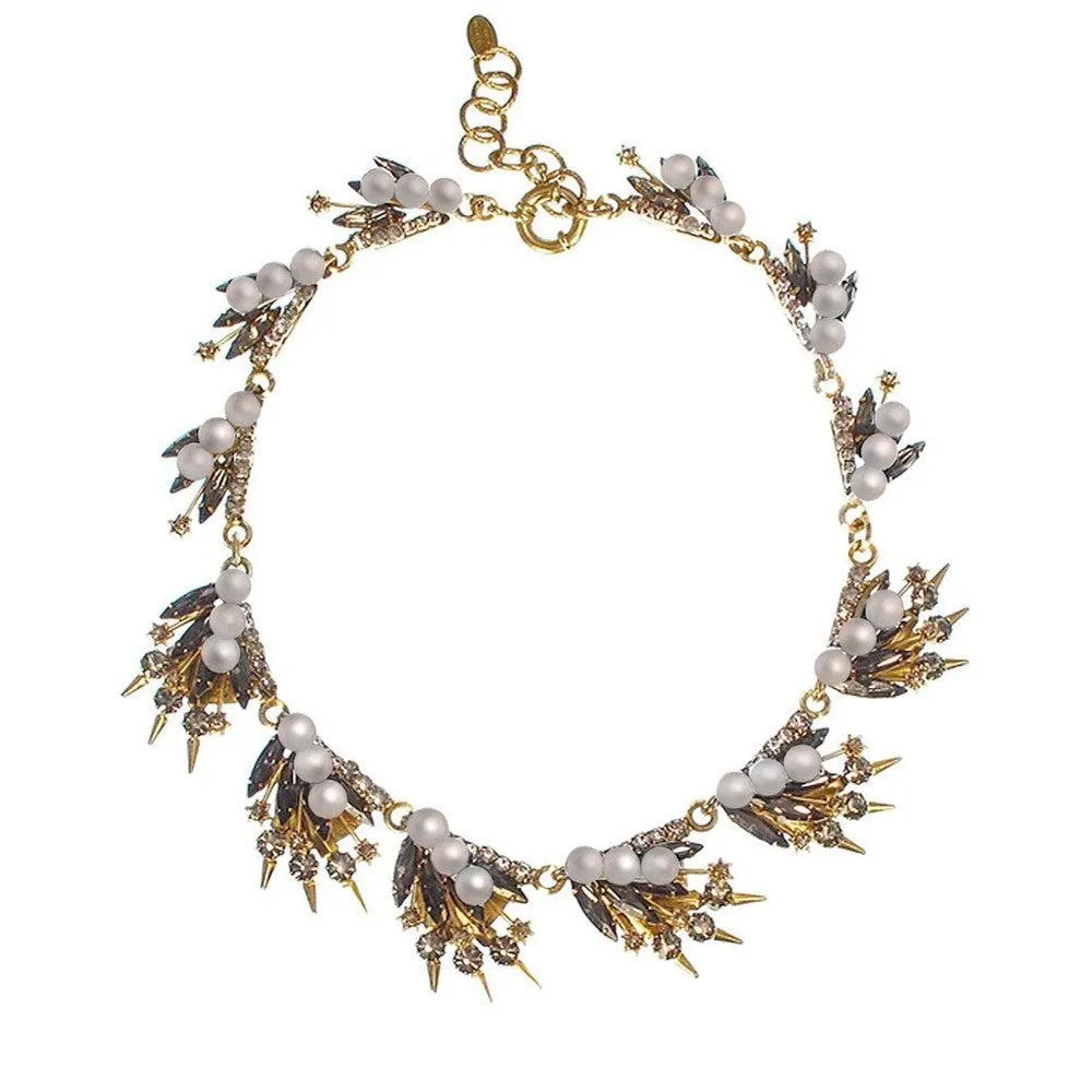 Danae Necklace with Glass Pearls