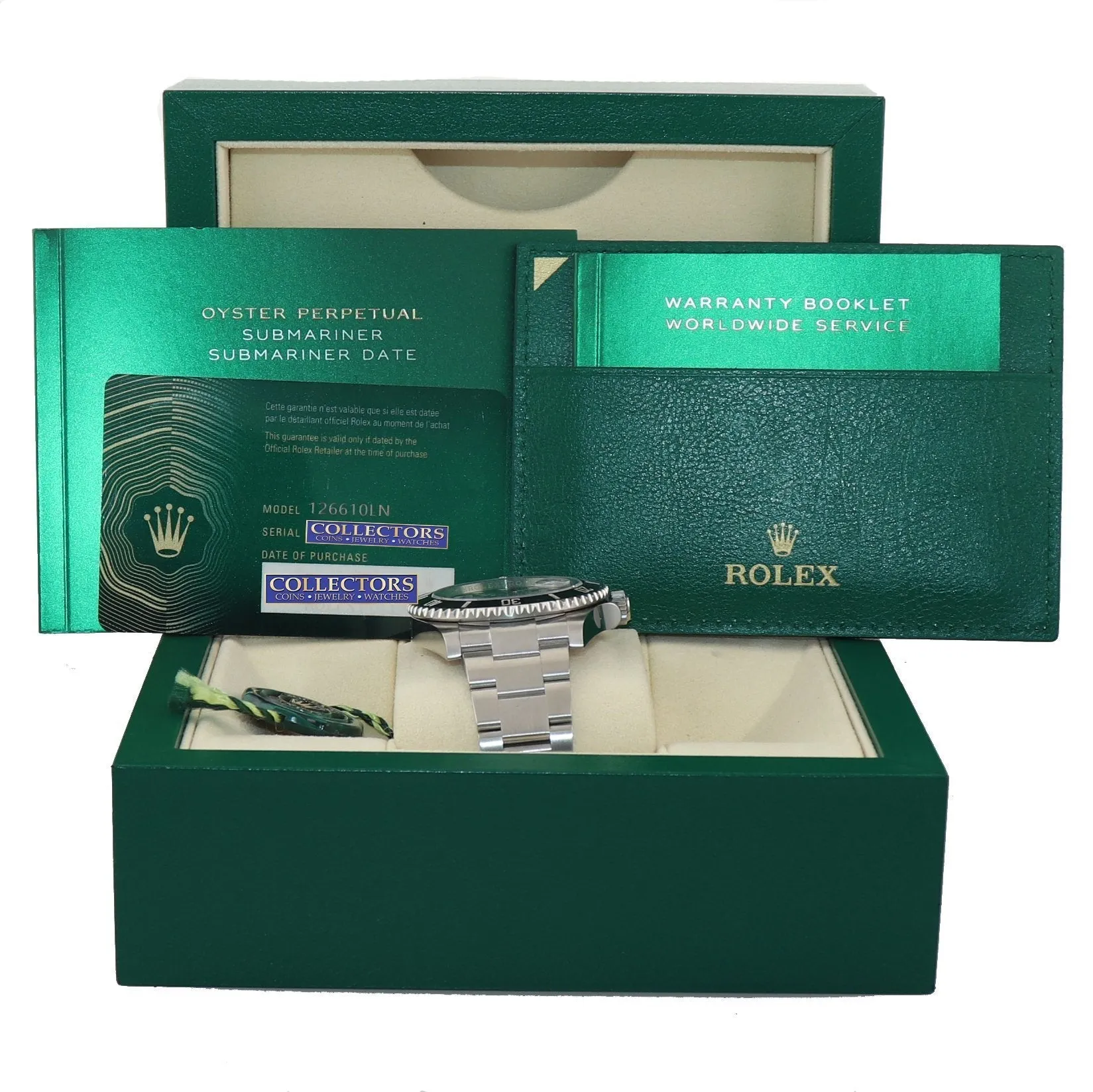 DEC 2021 NEW PAPERS Rolex Submariner 41mm Black Ceramic 126610LN Watch Box