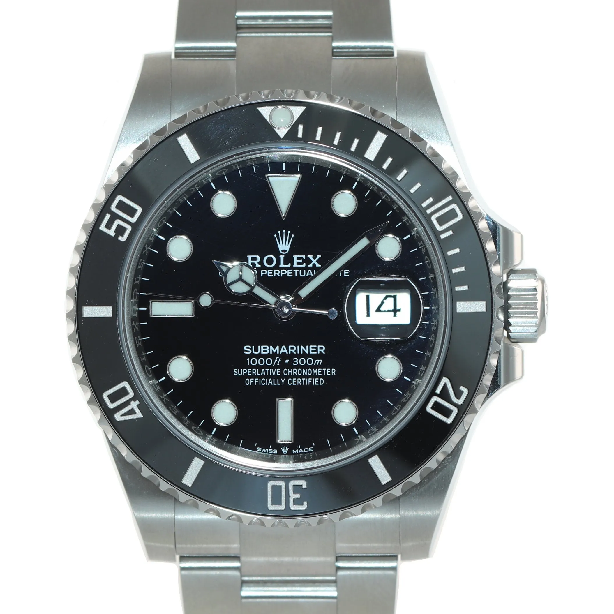 DEC 2021 NEW PAPERS Rolex Submariner 41mm Black Ceramic 126610LN Watch Box