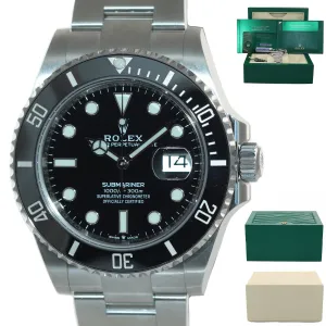 DEC 2021 NEW PAPERS Rolex Submariner 41mm Black Ceramic 126610LN Watch Box