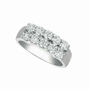 DIAMOND 2 ROWS RING 14K GOLD (1.5 CTW) 1