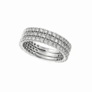 DIAMOND 3 ROWS RING 14K GOLD (1.5 CTW) 1