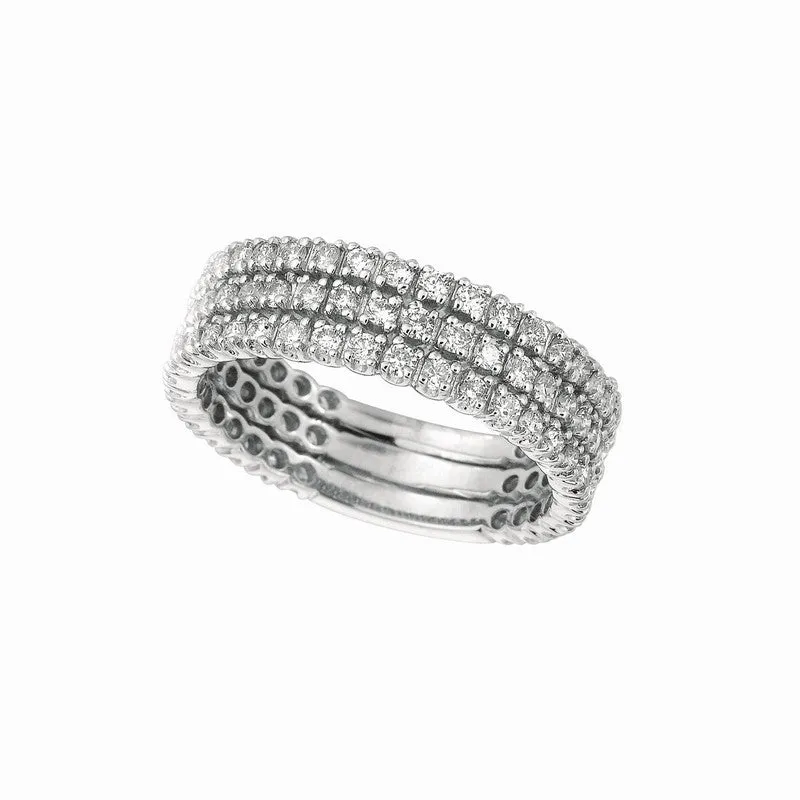 DIAMOND 3 ROWS RING 14K GOLD (1.5 CTW) 1