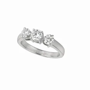 DIAMOND 3 STONES RING 14K GOLD (1.01 CTW)