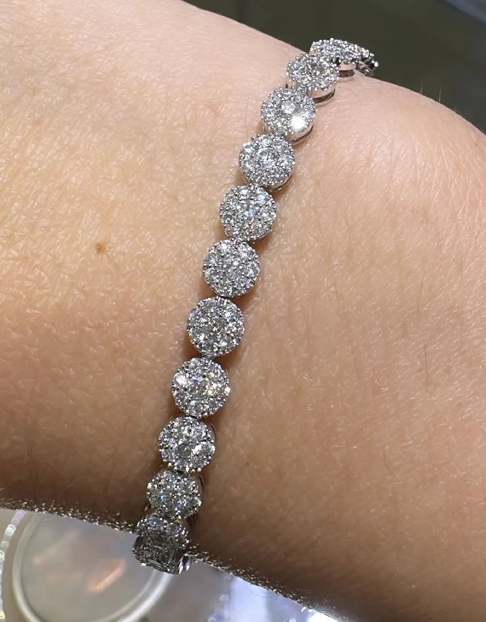 Diamond 3.58ct tw Statement Tennis Bracelet