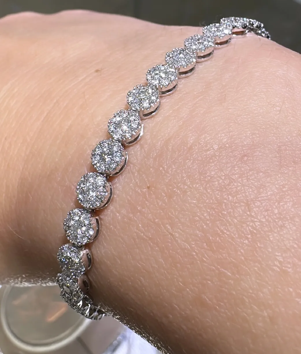 Diamond 3.58ct tw Statement Tennis Bracelet