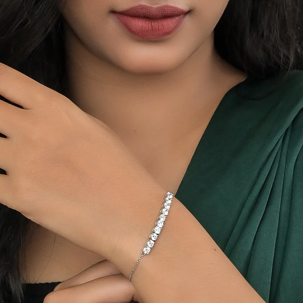 Diamond Arc Tennis Bracelet