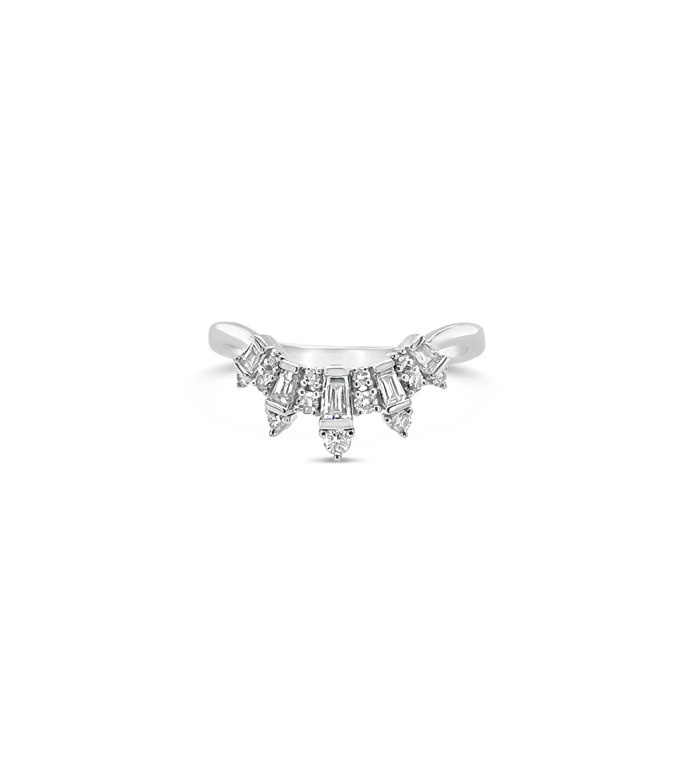 Diamond Baguette Chevron Ring