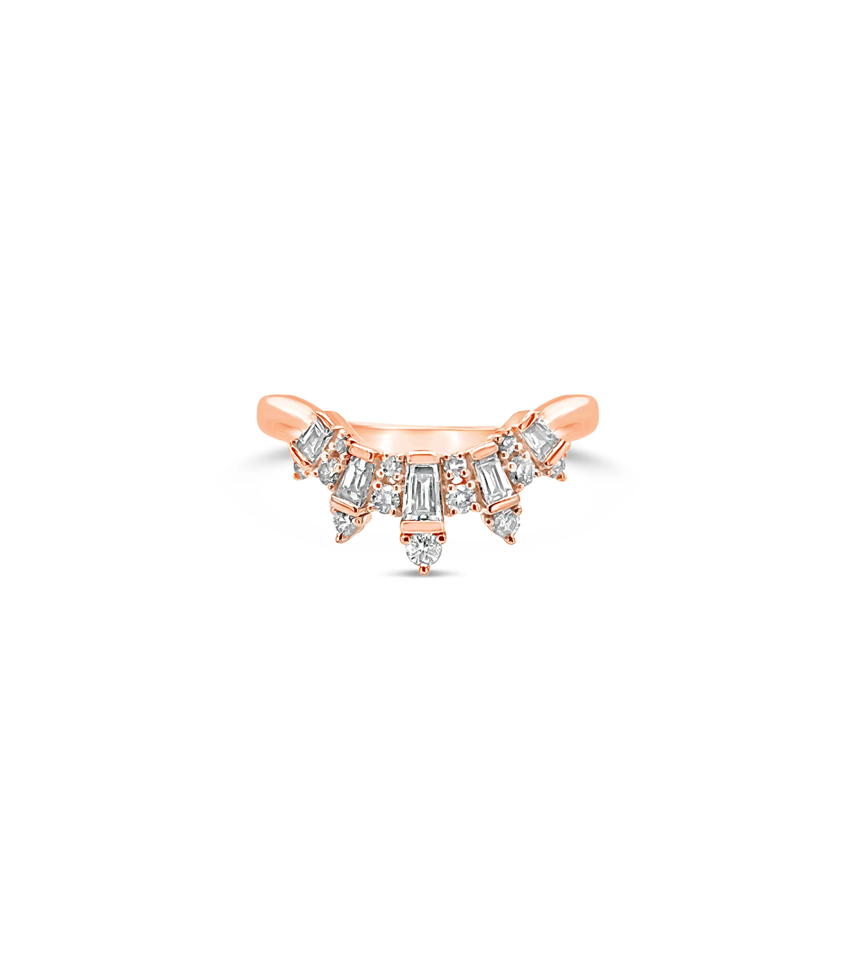 Diamond Baguette Chevron Ring
