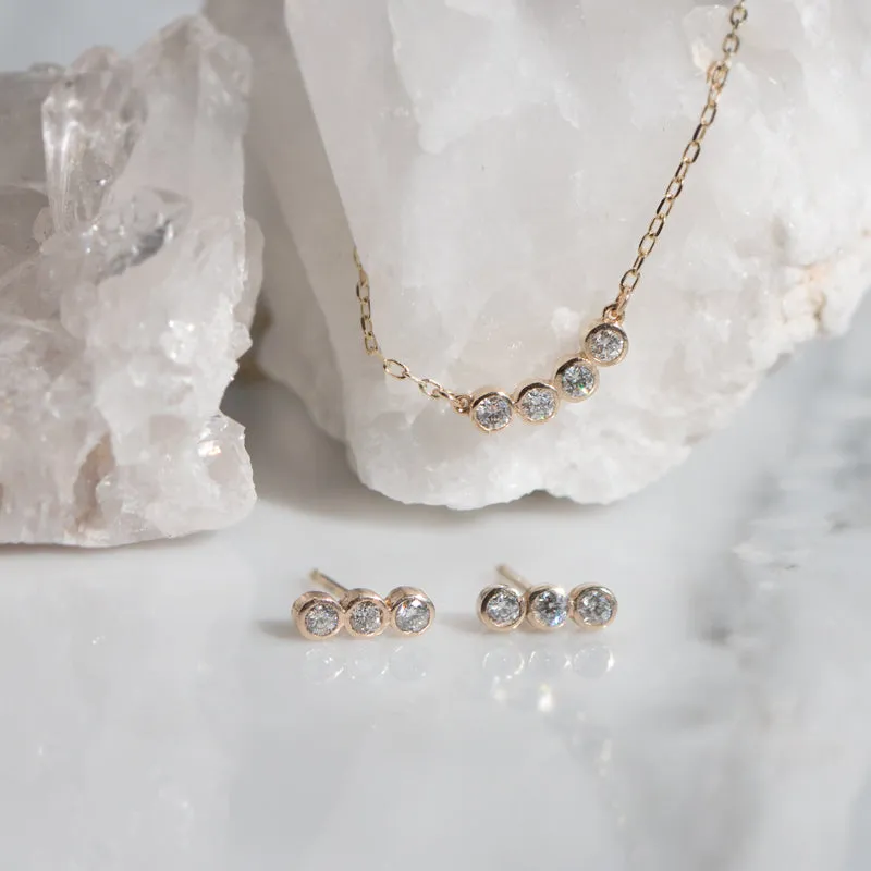 Diamond Bar Earrings