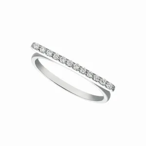 DIAMOND BAR RING 14K GOLD (0.14 CTW)