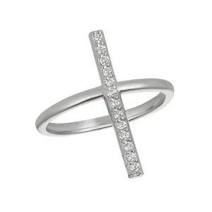 DIAMOND BAR RING 14K GOLD (0.15 CTW)