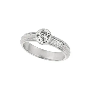 DIAMOND BEZEL SET RING 14K GOLD (0.5 CTW) 1