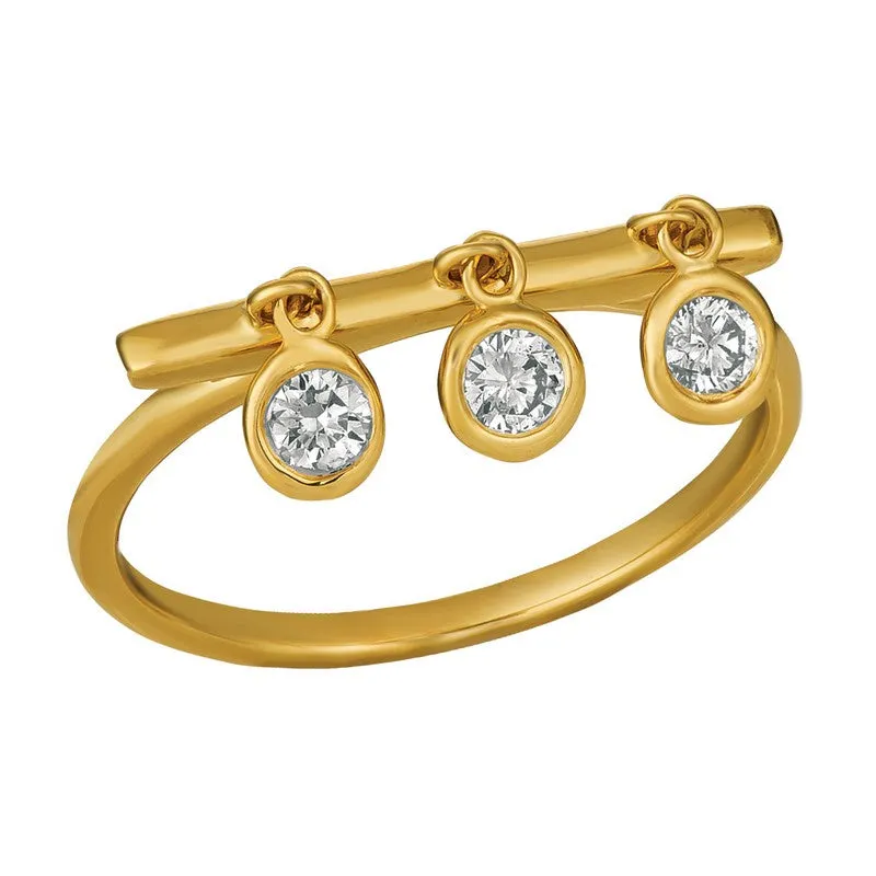 DIAMOND BEZEL SET RING 14K GOLD (0.5 CTW) 5