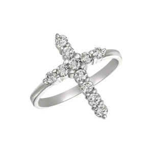 DIAMOND CROSS RING 14K GOLD (0.15 CTW)