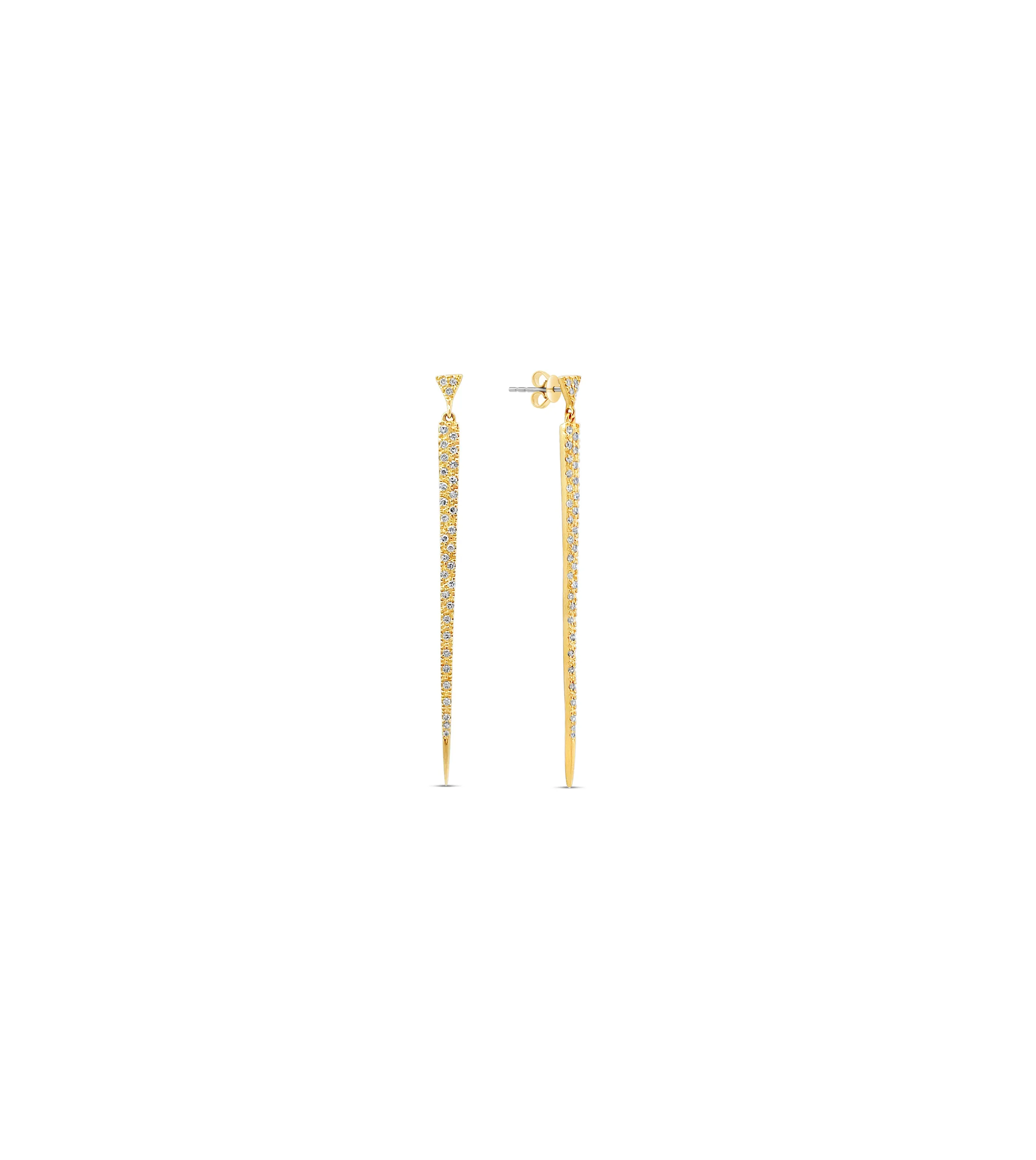 Diamond Dagger Drop Earrings