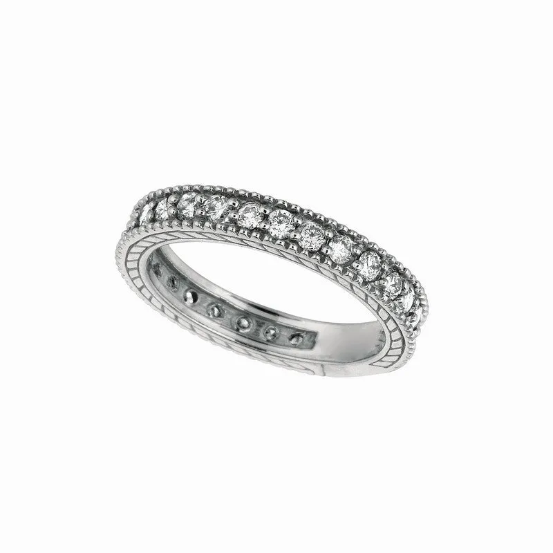 DIAMOND ETERNITY BAND RING ROSE GOLD 14K GOLD (1 CTW)