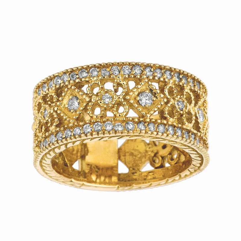DIAMOND ETERNITY RING BAND WHITE GOLD 14K GOLD (0.66 CTW)