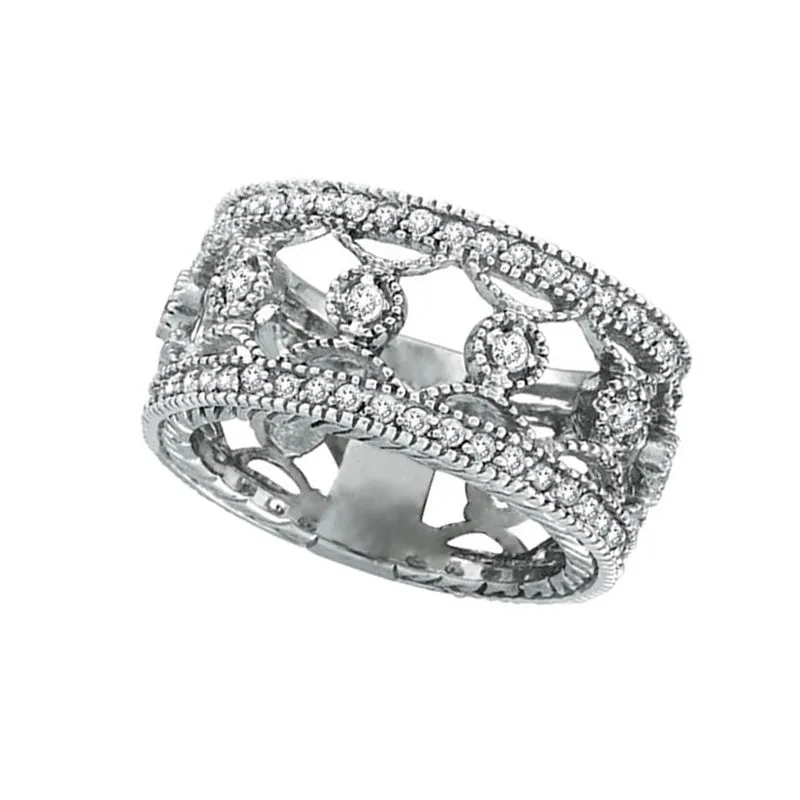 DIAMOND ETERNITY RING BAND WHITE GOLD 14K GOLD (0.75 CTW)