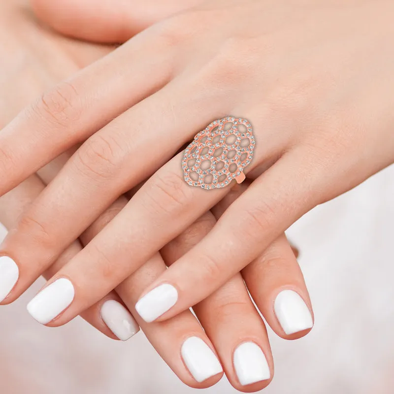 DIAMOND HONEYCOMB RING 14K GOLD (1 CTW)