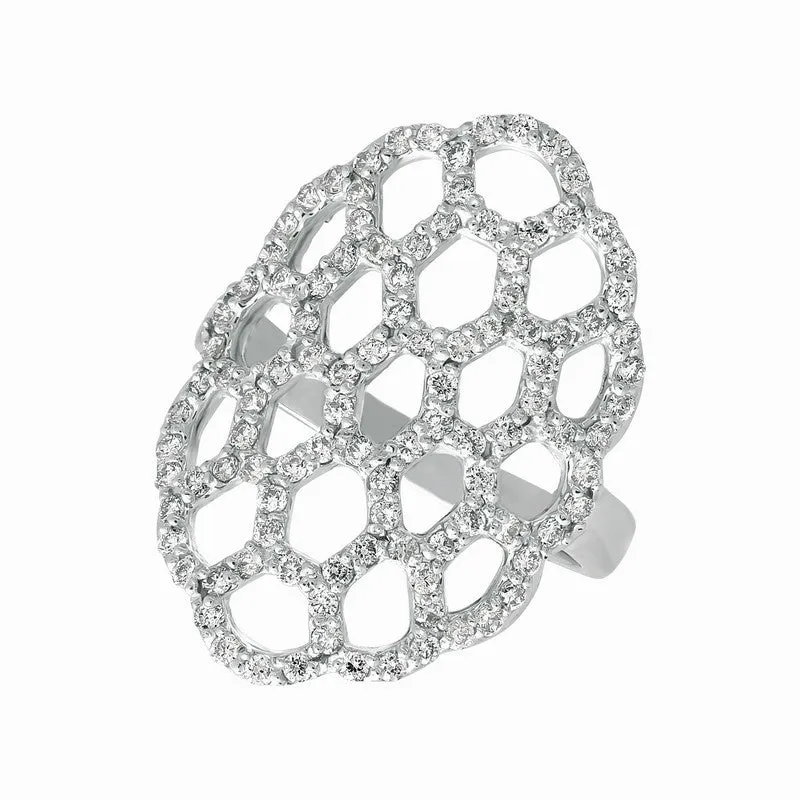 DIAMOND HONEYCOMB RING 14K GOLD (1 CTW)