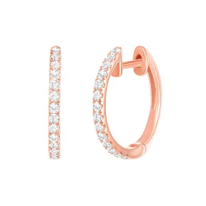 Diamond Huggie Hoops