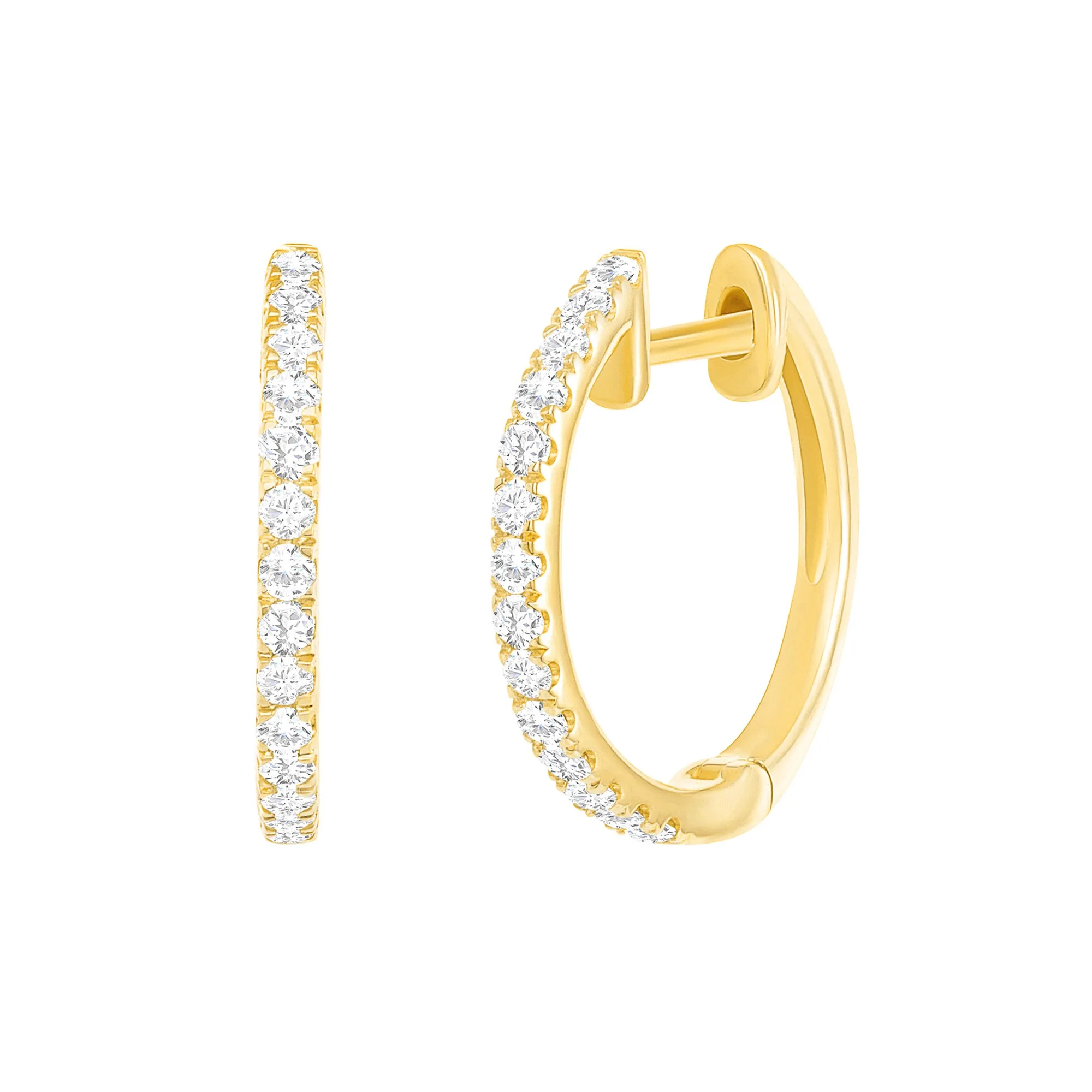 Diamond Huggie Hoops