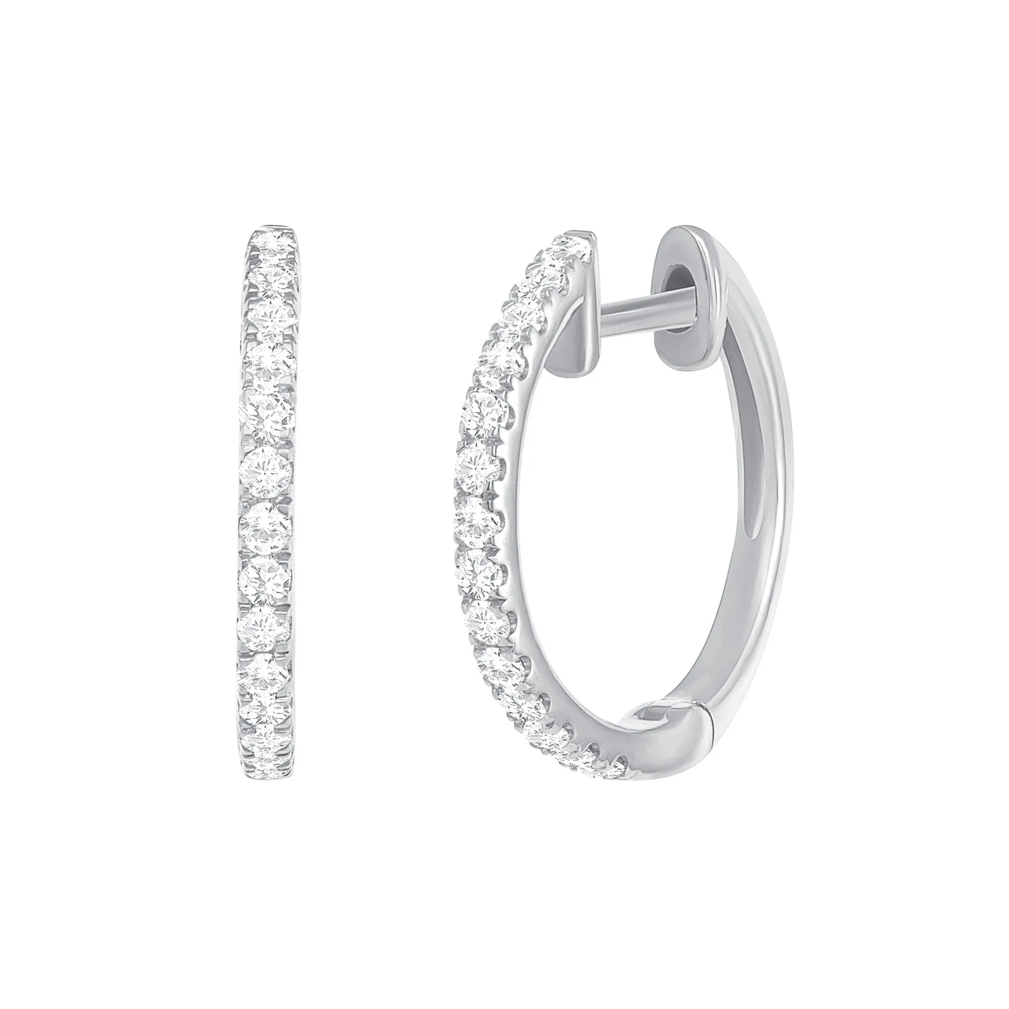 Diamond Huggie Hoops