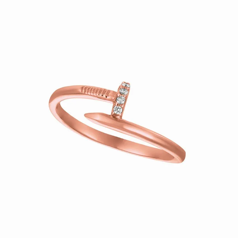 DIAMOND NAIL RING 14K GOLD (0.03 CTW)