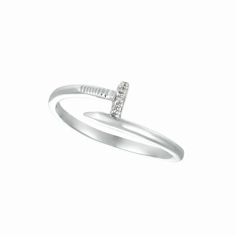 DIAMOND NAIL RING 14K GOLD (0.03 CTW)