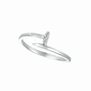 DIAMOND NAIL RING 14K GOLD (0.03 CTW)